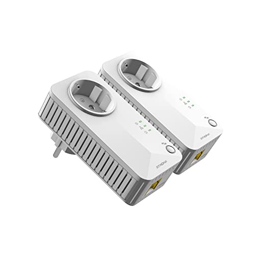 Strong Powerline 500 Kit - 2 Adattatori Powerline 500 Per Connessione Internet Veloce 500 Mbit/S Da Ogni Presa Di Corrente, Adatto Per Streaming Video
