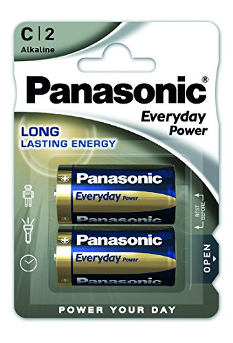 Panasonic C 1.5 V Pile Alkaline, 2 Pile