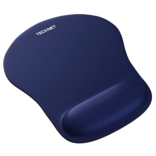 Tecknet Tappetino Mouse Con Poggiapolsi, Gaming Mouse Pad Ergonomico Con Memory Foam, Tocco Morbido E Impermeabile, Tappetini Mouse Supporto Per Compu