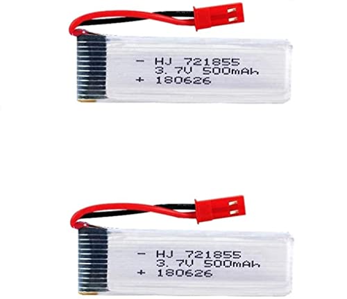 Yunique Green-Clean-Power - Batterie Lipo Ricaricabili 3.7V 500Mah Per Droni Rc | Compatibili Con Udi U817, Wltoys V959, Drone Radiofly Space Kondor |