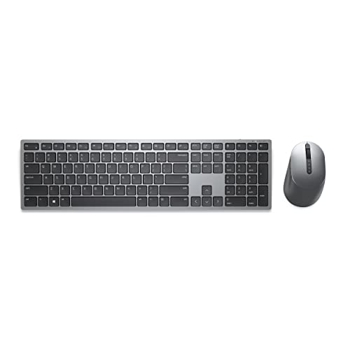 Dell Km7321W Premier - Tastiera E Mouse Wireless Multi-Dispositivo Uk (Qwerty), 2,4 Ghz, Bluetooth 5.0, Crittografia Aes A 128 Bit, 4000 Dpi, Compatib