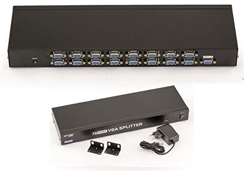 Kalea-Informatique Splitter Video Vga Di Tipo Splitter Che Duplica In Modo Identico 1 Sorgente Di Ingresso A 16 Uscite Simultanee. Larghezza Di Banda