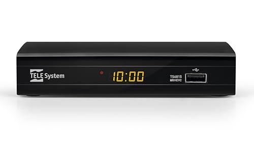 Tele System Decoder Digitale Terrestre Ts6815/02 Dvb-T2 Hevc 10 Bit – Tecnologia Hd Hdr Hlg - Autoscan E Lcn Per Ordine Logico Dei Canali- Epg Aggiorn