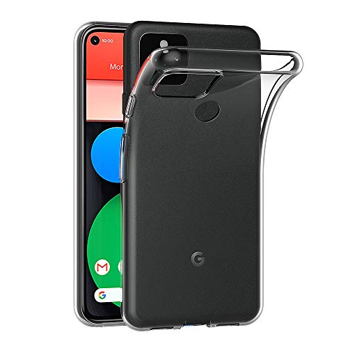 Aicek Cover Compatible Google Pixel 5, Cover Google Pixel 5 Silicone Case Molle Di Tpu Trasparente Sottile Custodia Per Google Pixel 5 (6.0 Pollici)