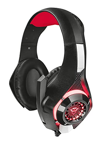 Trust Gaming Gxt 313 Cuffie Over-Ear Da Gioco Con Microfono Regolabile E Lati Illuminati, Nero