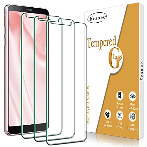 Kesuwe [3 Pezzi] Vetro Temperato Per Lg G6, Lg G6 Plus, Anti Graffio, Durezza 9H, Ultra Resistente, Hd Trasparente, Senza Bolle, Facile Da Installare,