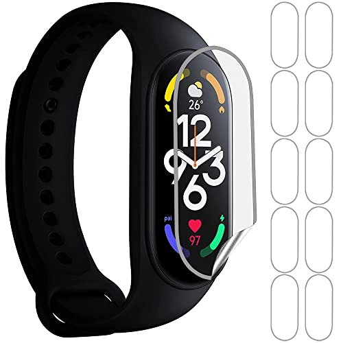 Akancy [10 Pezzi Tpu Pellicola Protettiva Per Mi Band 7,[Alta Definizione], [Massima Copertura], [Tocco Sensibile], [Senza Bolle]