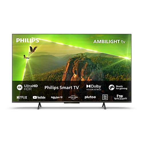 Philips Ambilight Pus8118 139 Cm (55 Pollici) Smart 4K Led Tv | Uhd & Hdr10+ | 60Hz | Processore P5 Perfect Picture | Saphi | Dolby Atmos | Compatibil