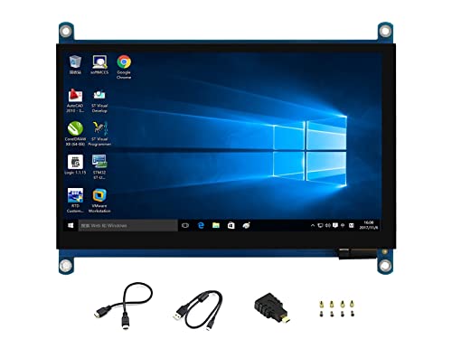 7Inch Qled Quantum Dot Display 1024×600 Capacitive Touch Screen Ips Lcd G+G Toughened Glass Panel With Wider Color Gamut,More Pure Chroma For Raspberr