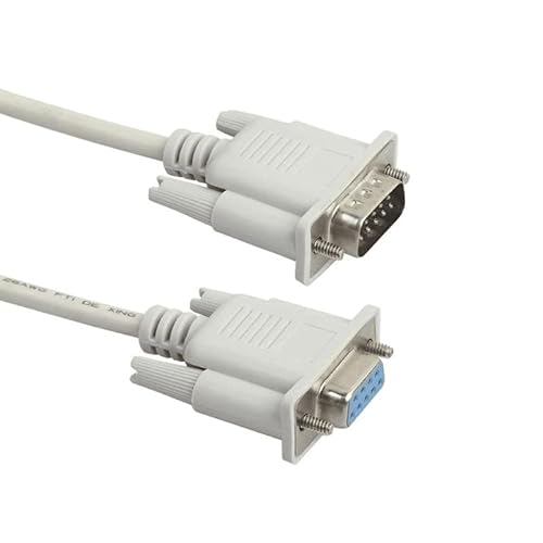 Cablepelado - Cavo Serie Rs232 Db9 Maschio - Db9 Femmina, 1,8 Metri, Colore Grigio