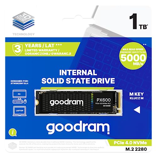 Goodram Ssdpr-Px600-1K0-80 Disque Ssd M.2 1 To Pci Express 4.0 3D Nand Nvme