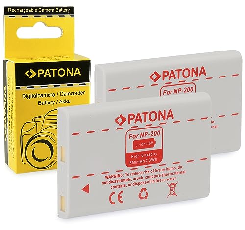 Patona 2X Batteria Np-200 Compatibile Con Konica Minolta Dimage X Xi Xg| Xt Xt Biz