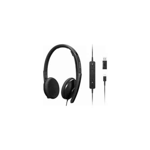 Lenovo Uc Voip Usb-C Wired On-Ear Headset, Nero