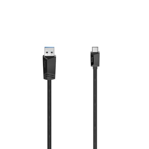 Hama 200651 - Cavo Usb C Maschio A Usb A Maschio, Usb 3.2 Gen1, 5 Gbps, 0,75 M, Nero