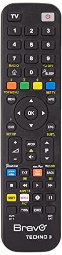 Bravo Techno 3 Telecomando Ir Wireless Dtt,Dvd/Blu-Ray,Sat,Tv,Vcr Premere I Pulsanti - Telecomandi (Dtt,Dvd/Blu-Ray,Sat,Tv,Vcr, Ir Wireless, Premere I