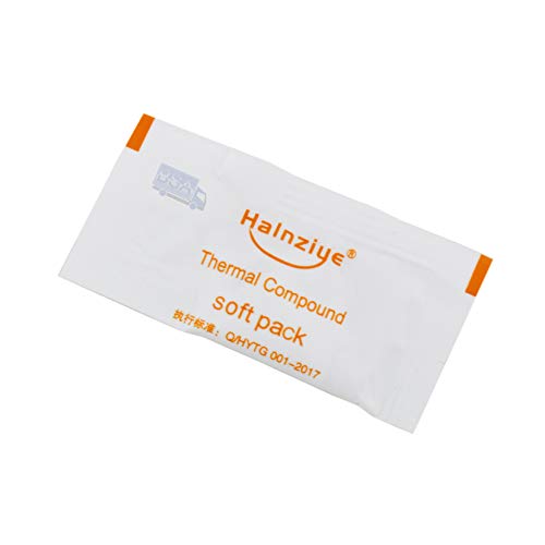 4 Pcs Pasta Termica Soft Pack 0,5G Halnziye Hy410 Bianco > 1,42 W/M-K Range Temperatura -30 +280 °C Contenuto Totale 2G Grasso Termico Thermal Paste R