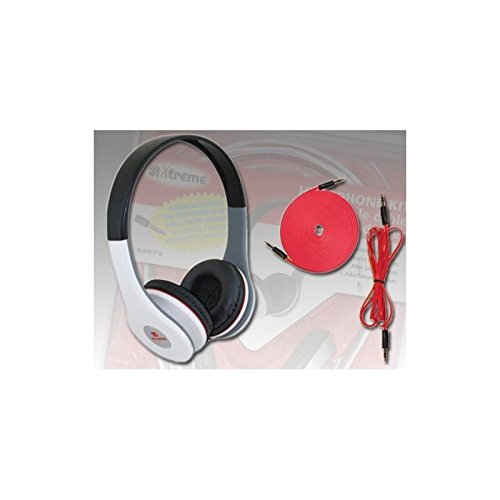 Xtreme 33573 Cuffia Stereo Tv Modello Madrid, Connettore Jack 3,5 Mm, Adattatore Jack 6 Mm, Diametro 40 Mm, Nera
