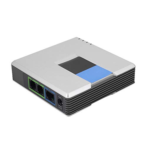 Dpofirs Gateway Voip, Router Di Rete, Cavo Adattatore Sip Rj45 A 2 Porte Per Telefono Internet Pap2T, Adattatore Telefonico Con 2 Porte Per Voice-Over