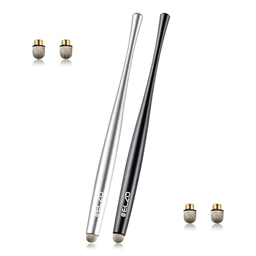 Elzo Pennino Capacitivo Stilo Penna, 2 Stylus Pen Capacitiva Con 4 Punte Fibra, Penna Per Tablet Universale Compatibile Al 100% Con Tablet Touch Scree