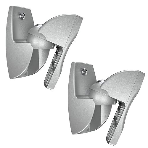 Vogel'S Vlb 500 B Staffa Per Montaggio A Parete Per Altoparlanti, Girevole, Preassemblato, Max 5 Kg, Imballaggio Ecologico, Argento (2 Staffe)