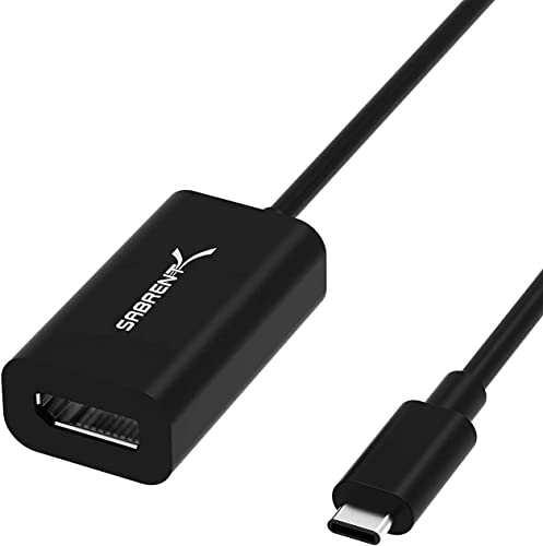 Sabrent Da Usb Type-C A Displayport, Adattatore Da Usb C 3.2 A Displayport, Convertitore Usb C A Dp, Supporta Risoluzioni 4K Fino A 3840X2160 Hd A 60H