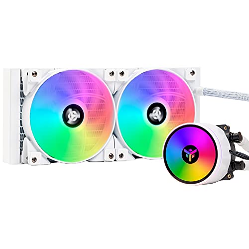 Itek Evoliq 240 Argb (White Ver.) - Dissipatore A Liquido Per Cpu Da 240Mm All In One (Aio), Compatibilità Universale, Pwm E Argb Gestibile Sia Con Co