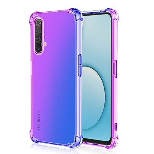 Haotian Cover Per Realme X3 Superzoom Cover, Custodia In Tpu A Gradiente Colori, [Rinforzare La Con Quattro Angoli] Custodia Trasparente Silicone Morb