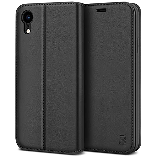 Bez Cover Iphone Xr, Custodia Compatibile Per Iphone Xr, Protettiva Portafoglio In Pelle Con Porta Carta Di Credito, Kick Stand, Chiusura Magnetica, N
