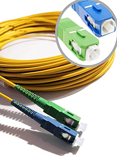 Cavo Fibra Ottica Sc/Apc Per Sc/Upc Simplex Monomodale 9/125, Compatibile Con Freebox Iliad (Free), 20M.