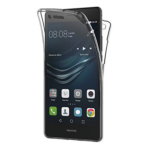 Aicek Cover Huawei P9 Lite, 360° Full Body Cover Huawei P9 Lite Silicone Case Molle Di Tpu Trasparente Sottile Custodia Per Huawei P9 Lite (5.2 Pollic