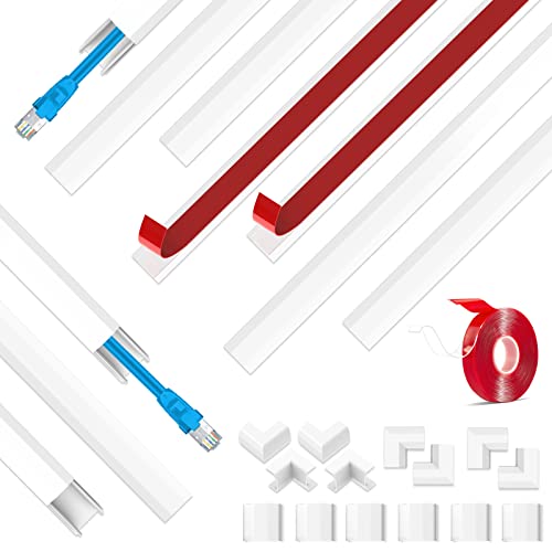 Mini Copricavo Canalina Del Cavo Kit Passacavi Bianco Canalina Verniciabile Per Nascondere Un Singolo Cavo, 40 * 1.5 * 0.9 Cm
