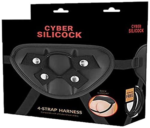 Cyber Silicock Strap-On Harness With 3 Rings Free