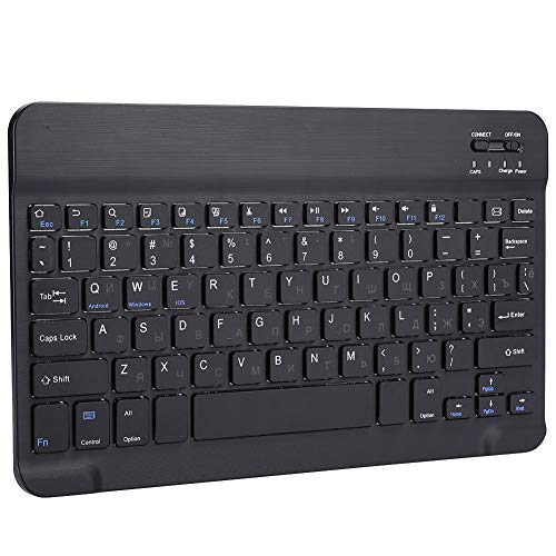 Tastiera Russa Wireless, Tastiera Ergonomica Multimediale Bt Ultra-Sottile Portatile A 80 Tasti Bt Per Tablet Pc Desktop Da Telefono Cellulare