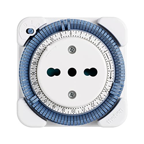 Theben 0260861 Theben-Timer 26 - Interruttore Orario Analogico, Timer Da Presa Analogico, Prese Per Interruttori, Interruttore Di Temporizzazione, Con