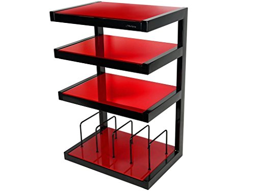 Norstone Esse Hi-Fi Vinyl Mobile Hi-Fi Con Supporto Per Dischi, Rosso
