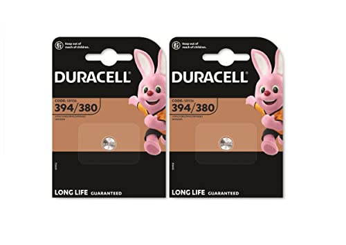 2X Duracell 394/380 (2 Blister Da 1 Batteria) 2 Pile (Sr936/V394/V380/Sr45/Sr936W/Sr936Ws)
