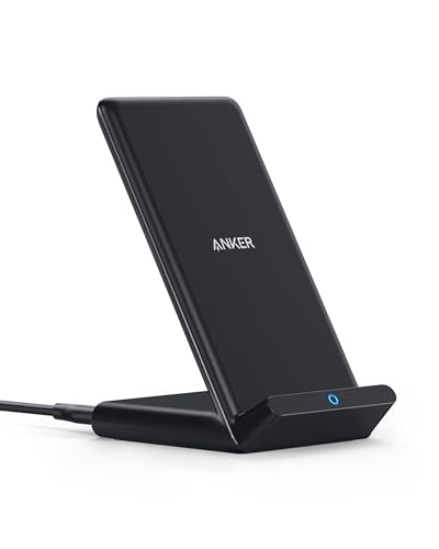 Anker Powerwave 10W Stand Caricabatterie Wireless, Compatibile Iphone Xr / Xs Max / Xs / X / 8/ 8 Plus, Ricarica Rapida Per Galaxy S10 / S9 / S9 +/ S8
