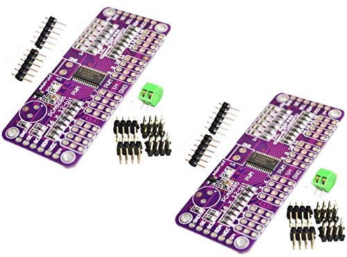 Tecnoiot 2Pcs Pca9685 16 Channel 12 Bit Pwm Servo Driver I2C Interface |2 Pz Pca9685 Interfaccia I2C Per Servoazionamento Pwm A 12 Bit A 12 Canali