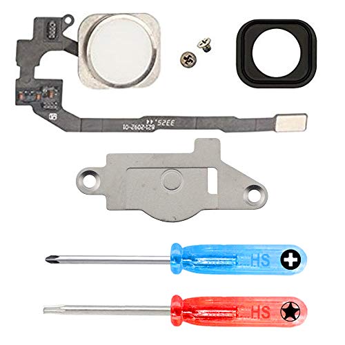 Mmobiel Tasto Home Compatibile Con Iphone 5S 2013 - Pulsante Home Button Di Ricambio - Incl. Cacciaviti - Bianco