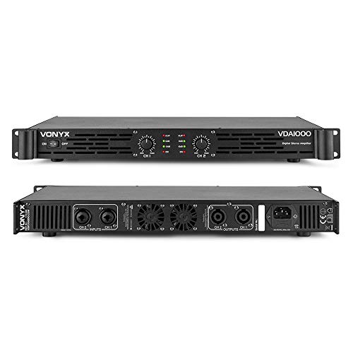 Versterker - Vonyx Vda1000 Stereo Versterker 2X 500W - Klasse-D - 1000W - Zwart