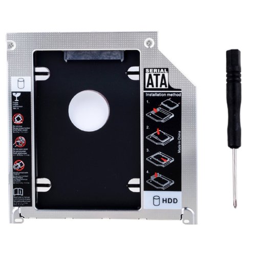 Rgbs Hard Drive Tray Caddy 2Nd Hdd Ssd Kit Compatibile Con 2,5" 9.5 Mm Sata Hdd Ssd 2 Nd Hdd Adattatore Per Apple Macbook Pro Unibody 13" 15" 17" Supe