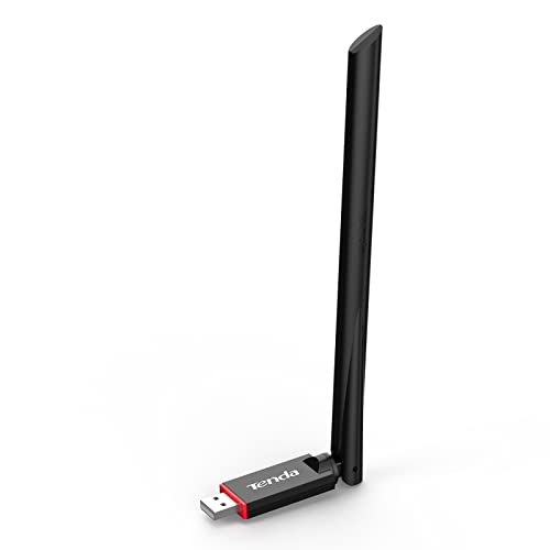 Tenda U6 Adattatore Usb Scheda Di Rete, Wireless 2.4Ghz 300Mbps, 6 Dbi Antenne Esterne Ofc, Hotspot Wi-Fi, Supporta Windows 10/8.1/8/7/Xp, Mac Os 10.7