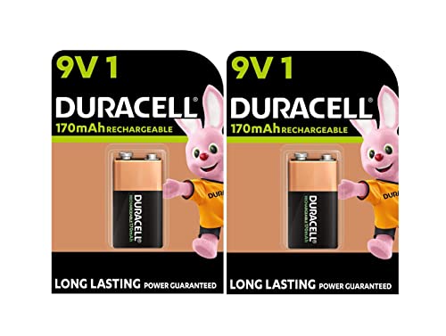 2X Duracell 9V Ricaricabili 170 Mah (2 Blister Da 1 Batteria) 2 Pile