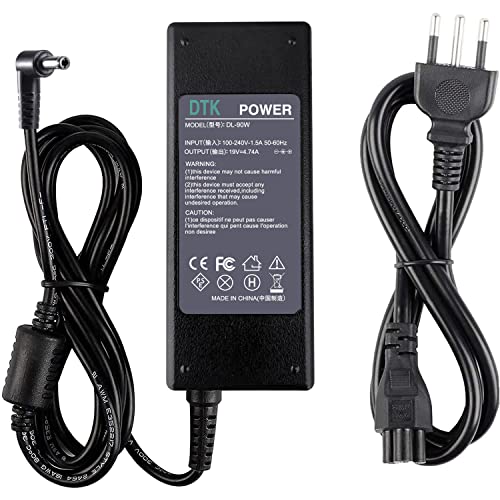 Dtk 19V 4.74A 90W Alimentatore Per Caricabatterie E Adattatore Per Laptop Spina Italiana Per Toshiba/Lenovo/Medion/Asus Connettore:5.5 X 2.5Mm