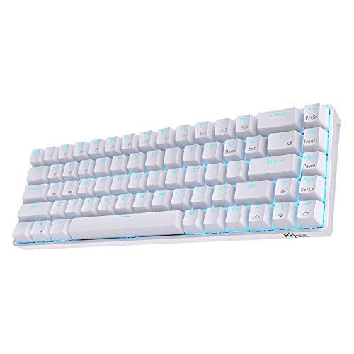Wireless Gaming Keyboard, 60% 68 Keys Compact Bluetooth Mechanical Keyboard With Red Switch And Stand-Alone Arrow/Control Keys, Multi-Device Switchabl