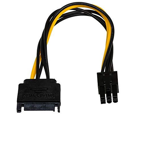 Akyga Ak-Ca-30 - Cavo Adattatore Sata Maschio A Pci-E, 6 Pin, 15 Cm