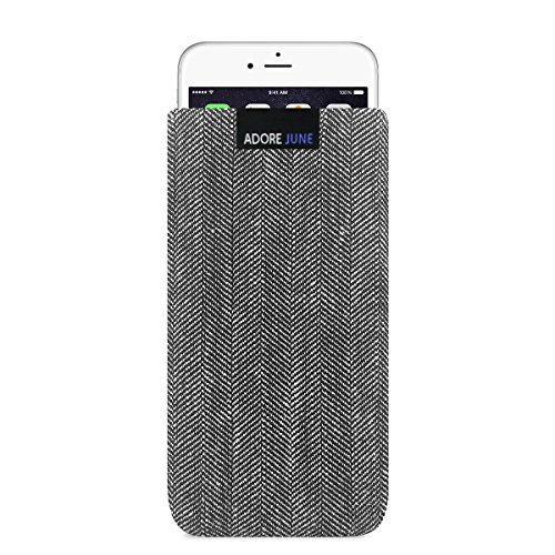 Adore June Business Custodia Compatibile Con Iphone 7/6 / 6S, Materiale Caratteristico Con Display Di Pulizia Effetto, Grigio/Nero
