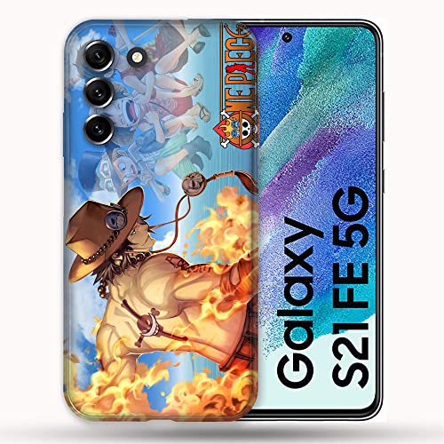 Cover Per Samsung Galaxy S21 Fe / S21Fe Manga One Piece Ace Color