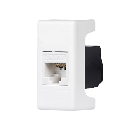 Fanton 23700-37 Presa Dati Rj45 Utp 180° Cat.5E Crimpaggio Senza Utensile Con Adattatore Per Placche E Supporti Gewiss System