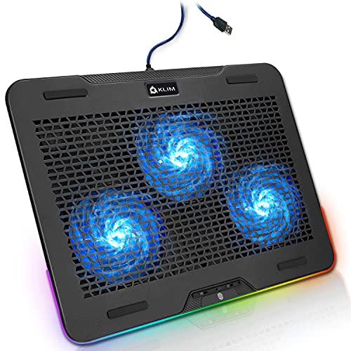 Klim Aurora + Base Di Raffreddamento Rgb Per Pc Portatili Da 11" A 17" + Alimentata Usb + Supporto Di Raffreddamento Per Laptop Da Gaming + Stabile E